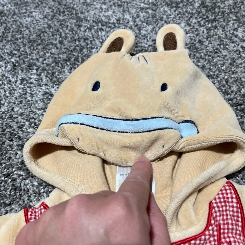 MINIBASIX Cow/ Horse Costume Zip Front Size 9 16-18 Lbs Vintage 2007